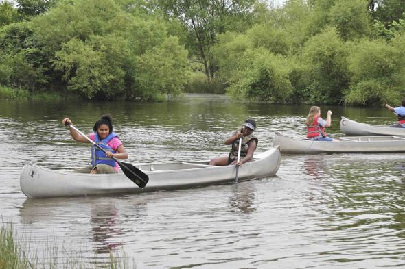 Girls Canoeing