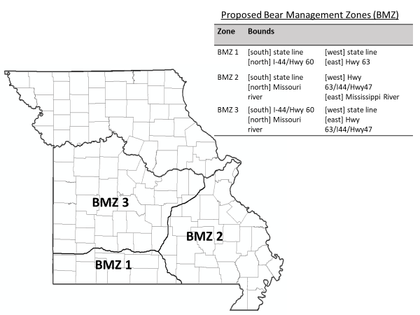 MDC Bear Management Zones (BMZ)