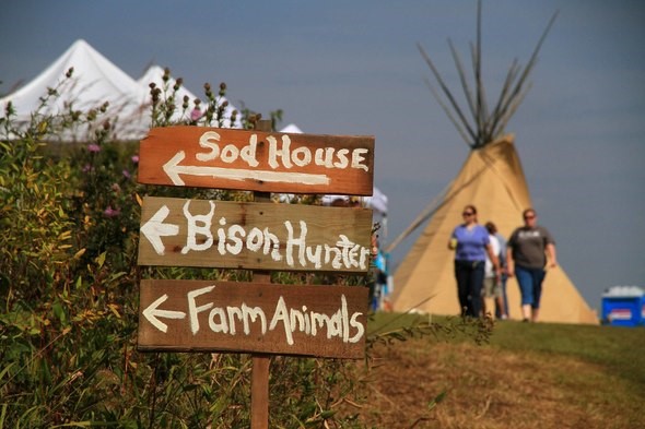 sign posted of Prairie Day offerings