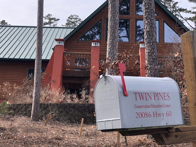 The mailbox of Twin Pines Nature Center.