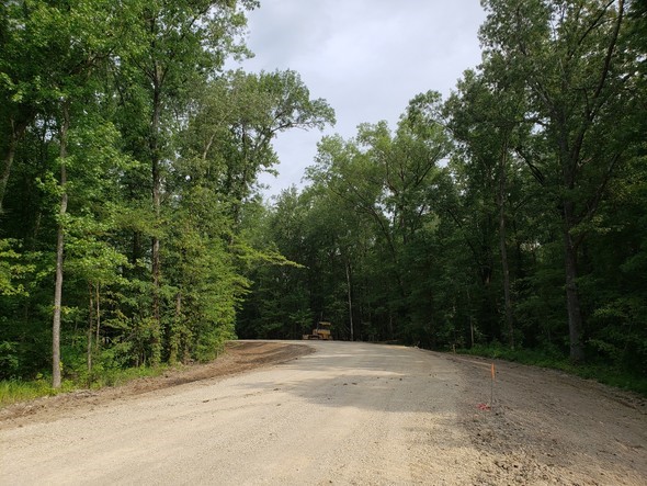 The new entrance road to Duck Creek Conservation Area on the South end of Pool 3.