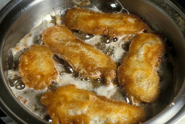 Fried crappie filets