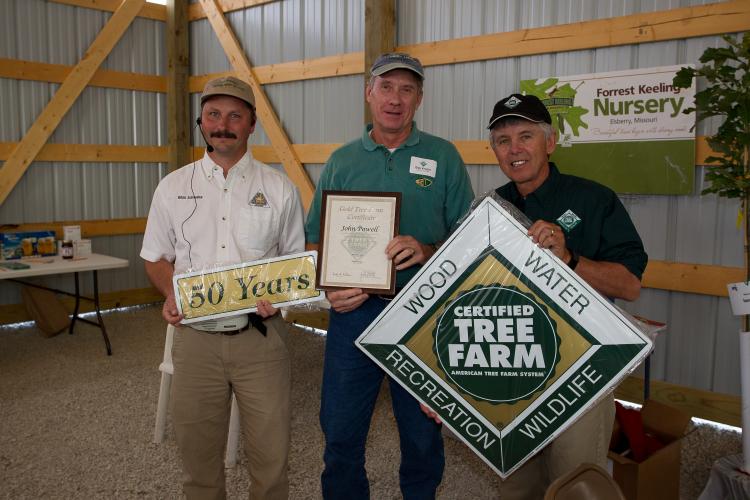 John Powell award from Missouri Tree Farm Committee