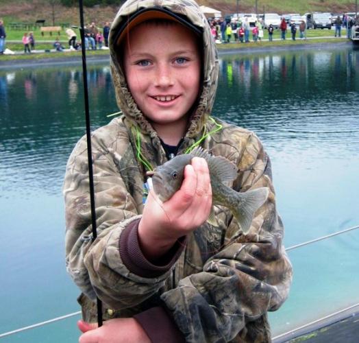 Kid Fishing at Lost Valley