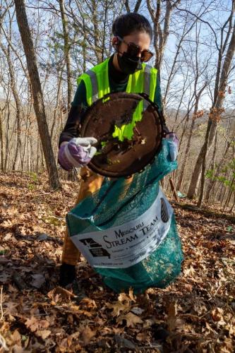 litter cleanup event at Young Conservation Area 