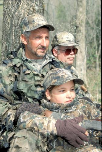 Turkey hunter with youth