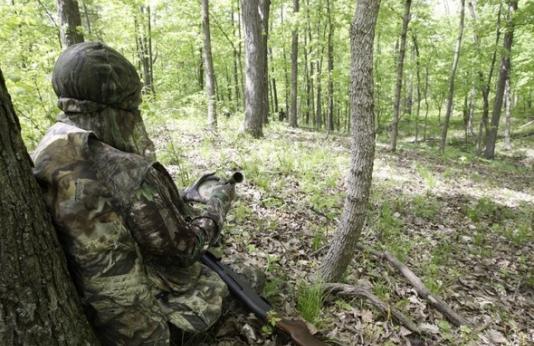 Turkey hunters in woods