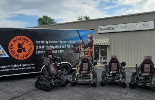 Trackchairs and trailer for Missouri Disabled Sportsmen