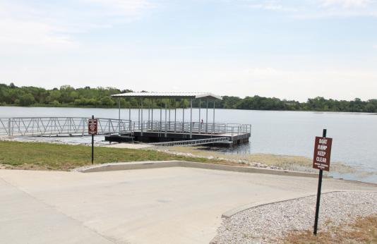 Marceline Lake public boat ramp
