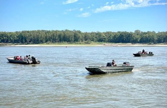 Boats on Mississippi River