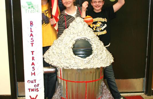 Trashcan Contest 2011 Grade 3-5 Winner and Grand Prize Winner