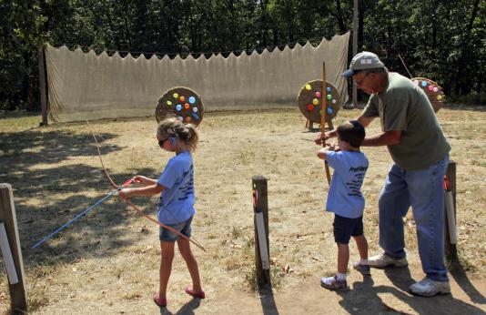 Archery at MDC Outdoor Skills Camp for Hearing Impaired