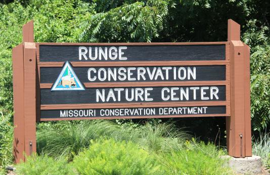 Welcoming sign at Runge Conservation Nature Center