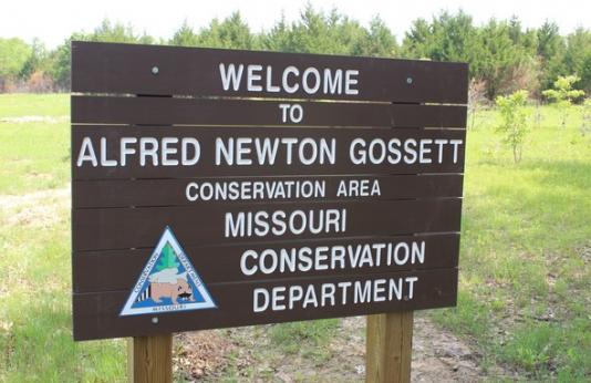 Gossett Conservation Area sign.