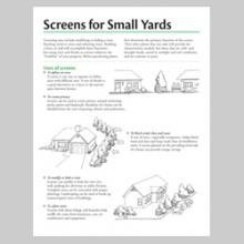 Screens for Small Yards